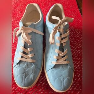 Coach Stylish Blue Women's Sneakers LEATHER